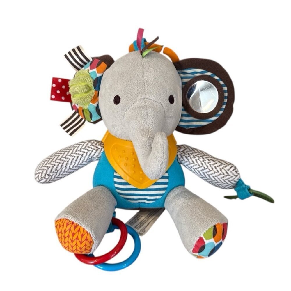 Skip Hop Bandana Buddies Elephant Baby Sensory Toy Teether Rattle Crinkle
